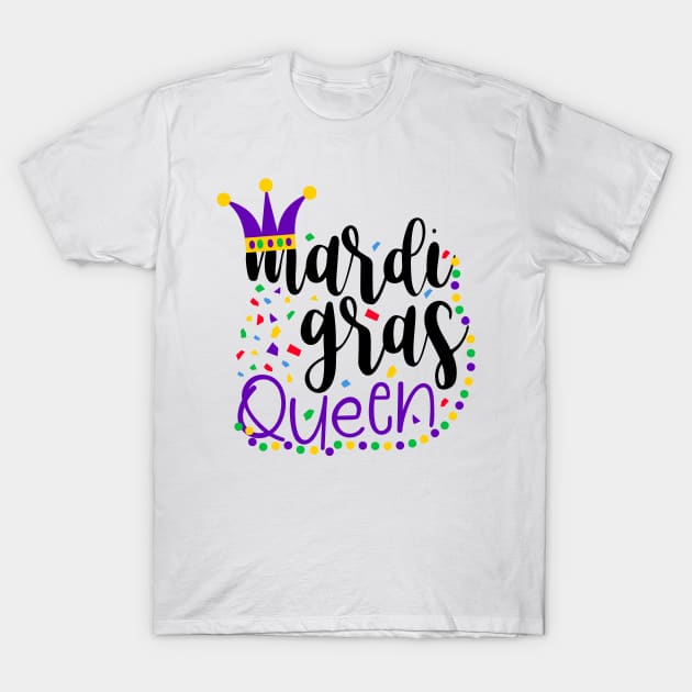 Mardi Grass Queen T-Shirt by Coral Graphics